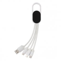 XD Collection 4-in-1 cable with carabiner clip