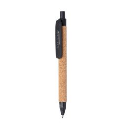 XD Collection ballpoint pen with wheat straw & cork, blue ink