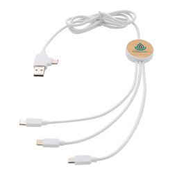 XD Collection Ontario 6-in-1 Kabel aus RCS recyceltem Kunststoff