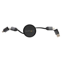 XD Xclusive Terra RCS recycled aluminium retractable 6 in 1 cable