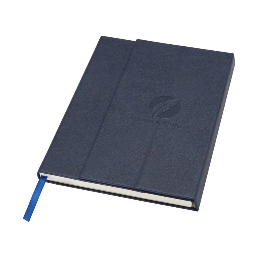 Stone Journal Explorer – Carnet De Notes A5 Imperméable Cuir Végétalien Bleu Marine - 144 Pages Résistantes