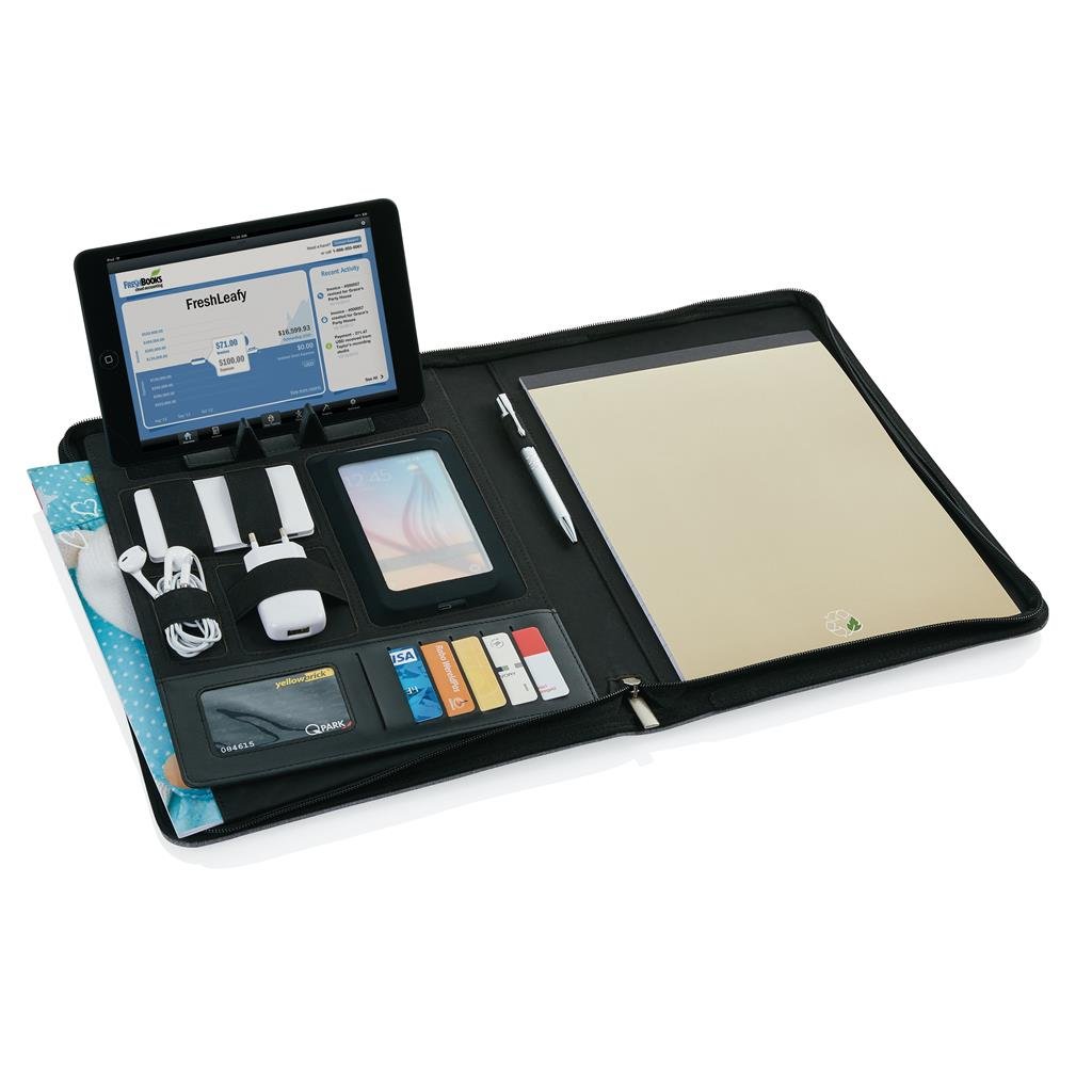 XD Collection Deluxe Tech portfolio with zipper PrintSimple
